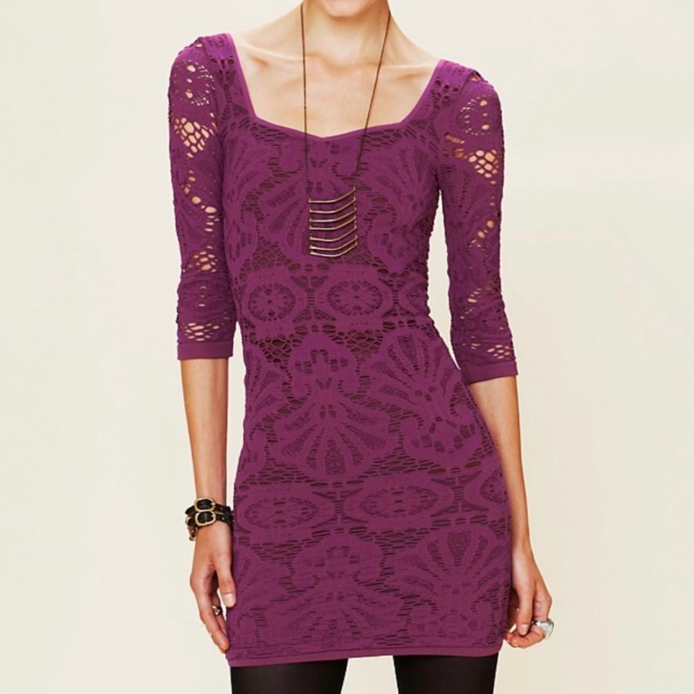 Free People Intimately Magenta Bodycon Dress XS/S
